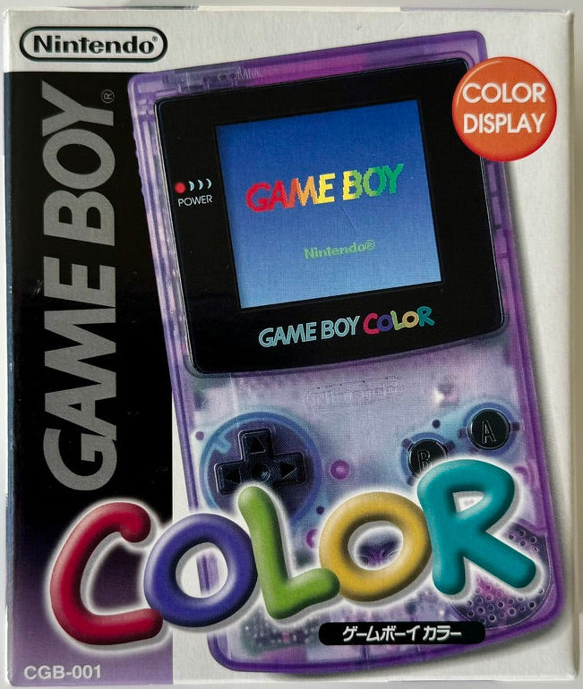 Nintendo Game Boy Color Clear Purple CGB-001 Japonés Completo en Caja con Manual Original