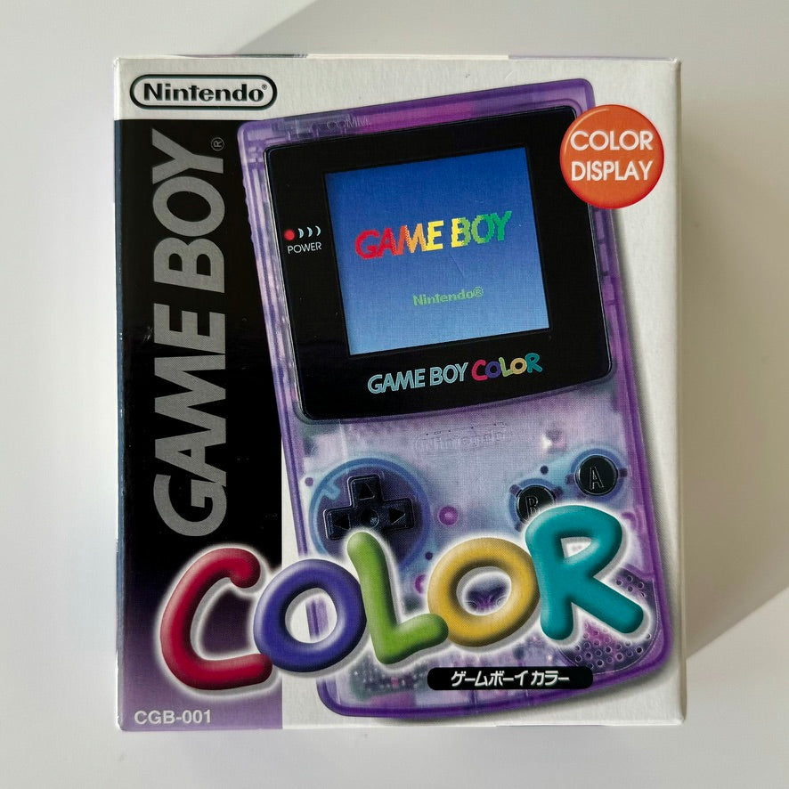 Nintendo Game Boy Color Clear Purple CGB-001 Japonés Completo en Caja con Manual Original