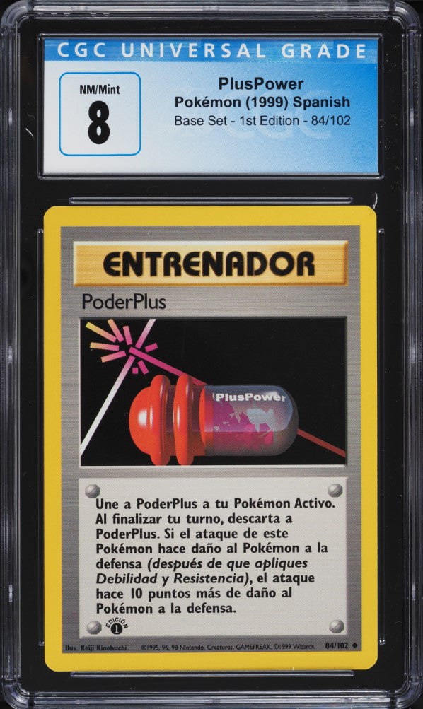 PoderPlus 1ra Edición 84/102 - CGC 8 NM/Mint (PlusPower, Base Set Español 1999)
