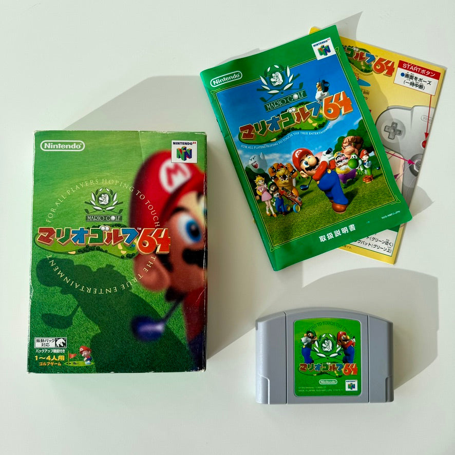 Mario Golf 64 Nintendo 64 Japonés Completo en Caja con Manual y Cartucho Original