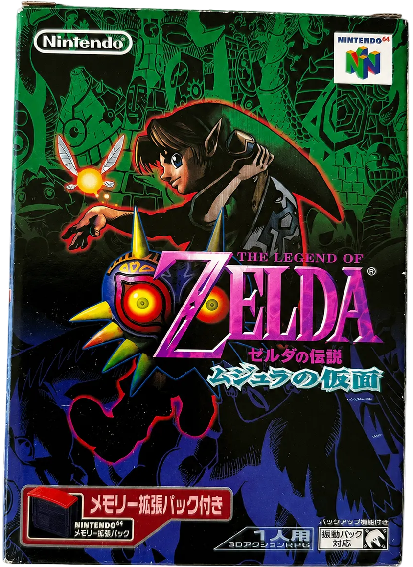 The Legend of Zelda: Majora’s Mask Nintendo 64 Japonés Completo en Caja con Expansion Pack Original