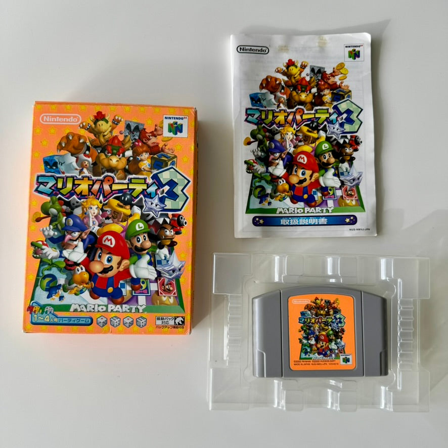 Mario Party 3 - Nintendo 64 Japonés NTSC-J CIB con Caja, Manual y Bandeja