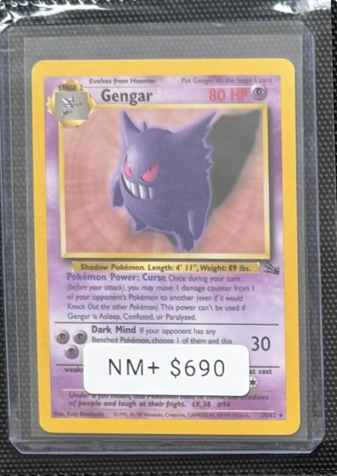 Lote de Cartas Pokémon Vintage – Pikachu y Gengar