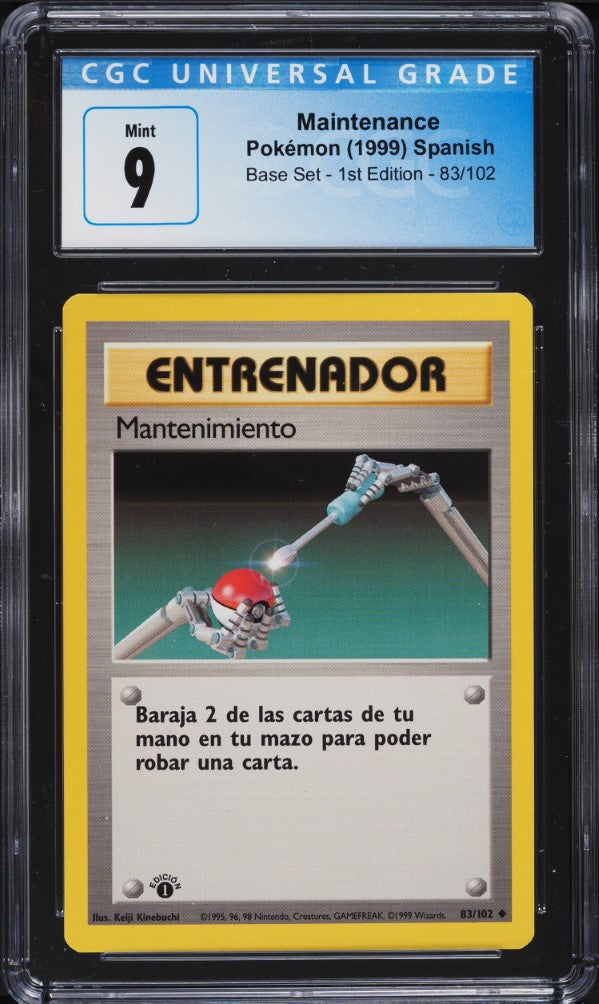 Mantenimiento 1ra Edición 83/102 - CGC 9 Mint (Maintenance, Base Set Español 1999)