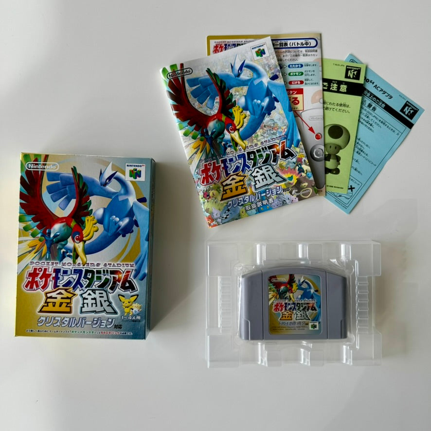 Pokémon Stadium Gold Silver Crystal Version - Nintendo 64 Japonés NTSC-J CIB con Caja, Manual e Inserts