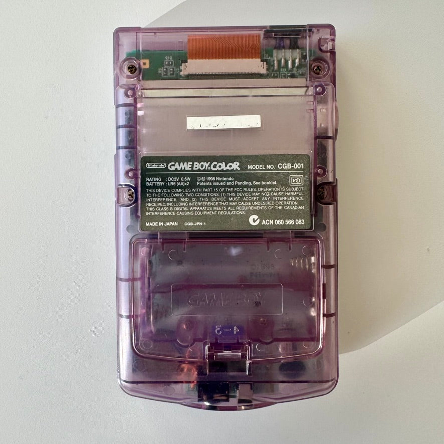 Nintendo Game Boy Color Clear Purple CGB-001 Japonés Completo en Caja con Manual Original