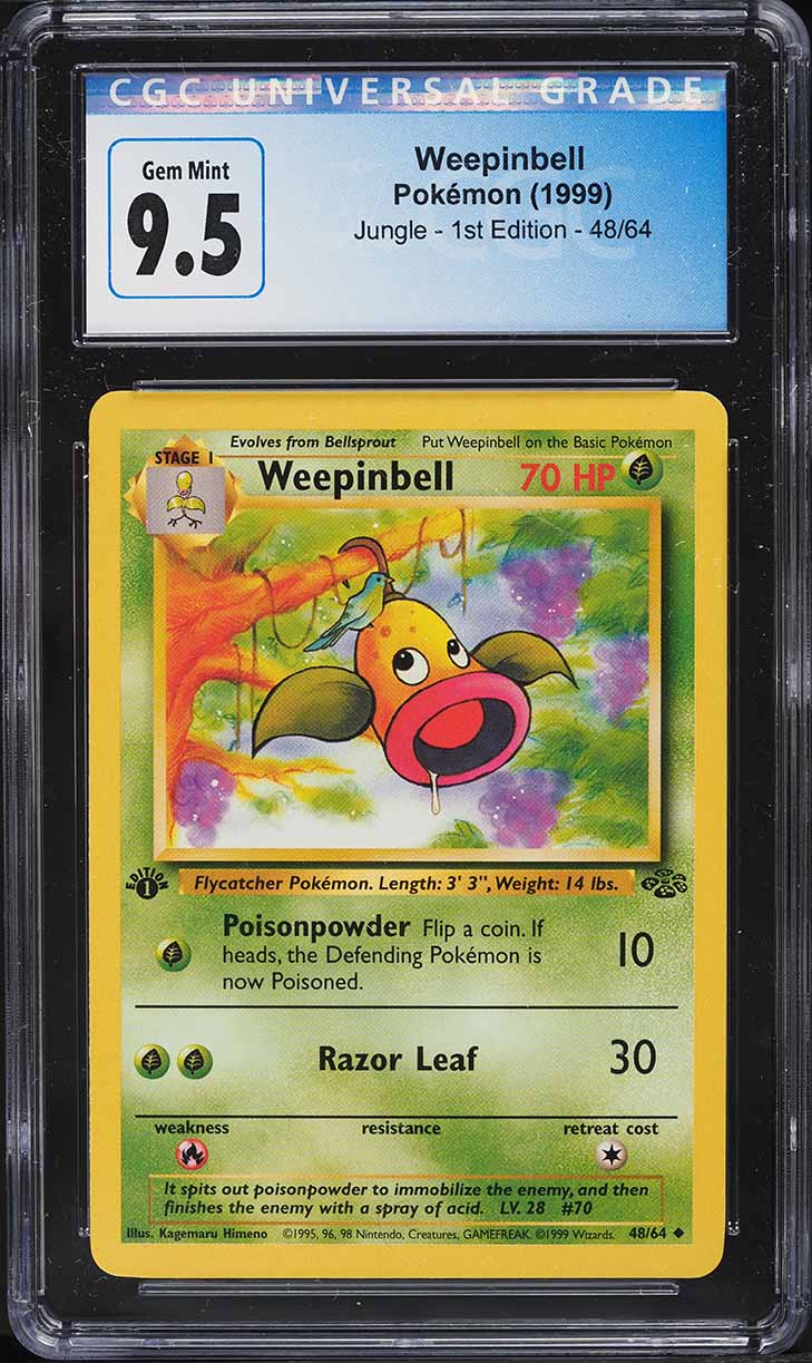 Weepinbell 1st Edition Jungle 1999 #48 - CGC 9.5 GEM MINT (Pokémon TCG)